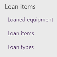 Loan items